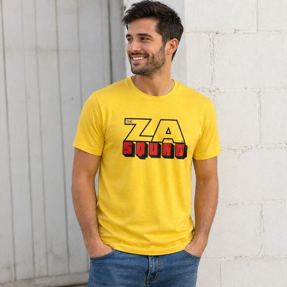 Canvas Other - Bella Canvas The ZA Squad Yellow Graphic Tee Men XL Pizza Casual Shirt